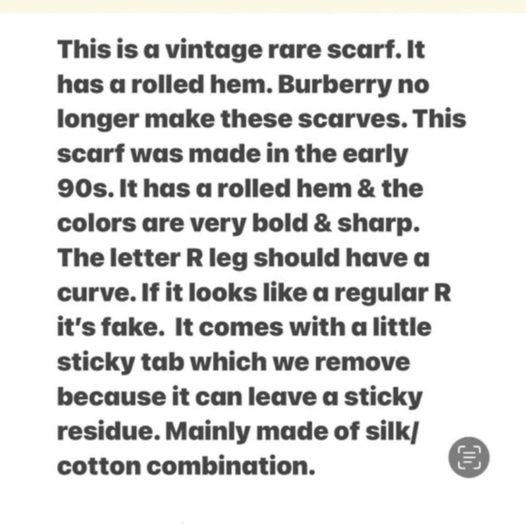 FREE Burberry story scarf with $400 purchase. I used 1x dry cleaned.rating 8/10. - Picture 4 of 10